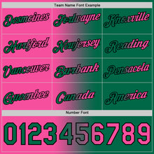 Load image into Gallery viewer, Custom Kelly Green Pink-Black Gradient Fashion Performance T-Shirt