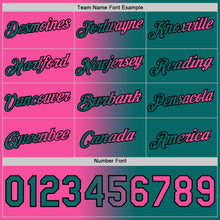 Load image into Gallery viewer, Custom Teal Pink-Black Gradient Fashion Performance T-Shirt