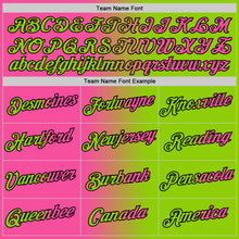 Load image into Gallery viewer, Custom Neon Green Pink-Black Gradient Fashion Performance T-Shirt