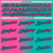 Load image into Gallery viewer, Custom Aqua Pink-Black Gradient Fashion Performance T-Shirt