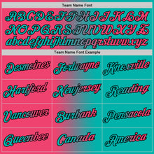 Load image into Gallery viewer, Custom Aqua Neon Pink-Black Gradient Fashion Performance T-Shirt