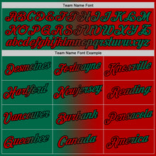 Load image into Gallery viewer, Custom Red Kelly Green-Black Gradient Fashion Performance T-Shirt
