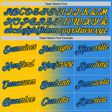 Load image into Gallery viewer, Custom Powder Blue Yellow-Black Gradient Fashion Performance T-Shirt