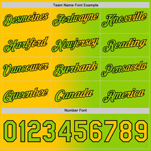 Load image into Gallery viewer, Custom Neon Green Yellow-Black Gradient Fashion Performance T-Shirt