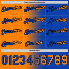 Load image into Gallery viewer, Custom Thunder Blue Bay Orange-Black Gradient Fashion Performance T-Shirt