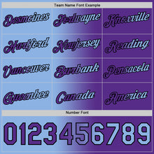 Load image into Gallery viewer, Custom Purple Light Blue-Black Gradient Fashion Performance T-Shirt