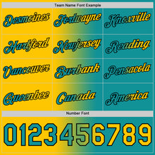 Load image into Gallery viewer, Custom Teal Yellow-Black Gradient Fashion Performance T-Shirt