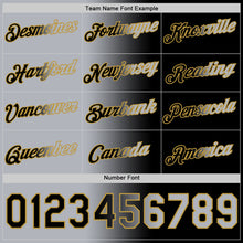 Load image into Gallery viewer, Custom Black Gray-Old Gold Gradient Fashion Performance T-Shirt