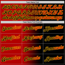 Load image into Gallery viewer, Custom Black Red-Gold Gradient Fashion Performance T-Shirt