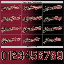 Load image into Gallery viewer, Custom Black Crimson-City Cream Gradient Fashion Performance T-Shirt