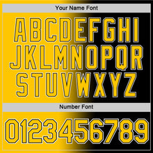 Load image into Gallery viewer, Custom Black Yellow-White Gradient Fashion Performance T-Shirt