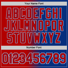 Load image into Gallery viewer, Custom Royal Red-White Gradient Fashion Performance T-Shirt