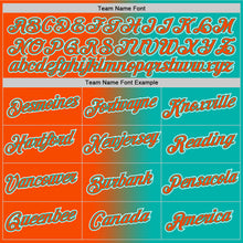 Load image into Gallery viewer, Custom Aqua Orange-White Gradient Fashion Performance T-Shirt