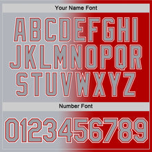 Load image into Gallery viewer, Custom Red Gray-White Gradient Fashion Performance T-Shirt