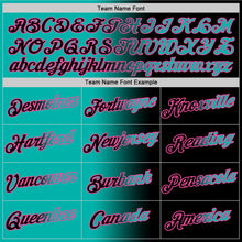 Load image into Gallery viewer, Custom Black Aqua-Pink Gradient Fashion Performance T-Shirt