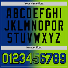 Load image into Gallery viewer, Custom Royal Neon Green-Black Gradient Fashion Performance T-Shirt