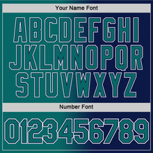 Load image into Gallery viewer, Custom Navy Teal-White Gradient Fashion Performance T-Shirt