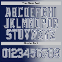 Load image into Gallery viewer, Custom Navy Gray-White Gradient Fashion Performance T-Shirt