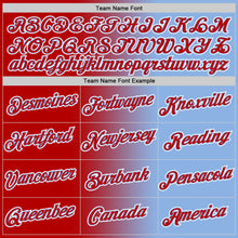 Load image into Gallery viewer, Custom Light Blue Red-White Gradient Fashion Performance T-Shirt