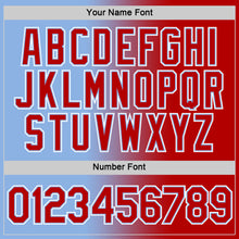 Load image into Gallery viewer, Custom Light Blue Red-White Gradient Fashion Performance T-Shirt