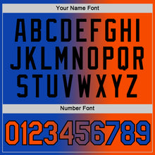 Load image into Gallery viewer, Custom Thunder Blue Orange-Black Gradient Fashion Performance T-Shirt