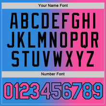 Load image into Gallery viewer, Custom Powder Blue Pink-Black Gradient Fashion Performance T-Shirt