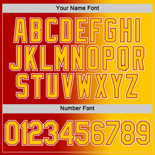 Load image into Gallery viewer, Custom Red Yellow-White Gradient Fashion Performance T-Shirt