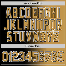 Load image into Gallery viewer, Custom Black Old Gold-White Gradient Fashion Performance T-Shirt