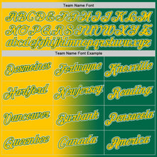 Load image into Gallery viewer, Custom Kelly Green Yellow-White Gradient Fashion Performance T-Shirt