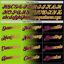 Load image into Gallery viewer, Custom Black Neon Green-Pink Gradient Fashion Performance T-Shirt