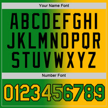 Load image into Gallery viewer, Custom Grass Green Gold-Black Gradient Fashion Performance T-Shirt