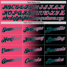 Load image into Gallery viewer, Custom Black Neon Pink-Teal Gradient Fashion Performance T-Shirt