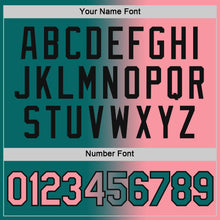 Load image into Gallery viewer, Custom Teal Medium Pink-Black Gradient Fashion Performance T-Shirt