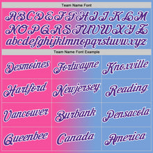 Load image into Gallery viewer, Custom Powder Blue Purple-Pink Gradient Fashion Performance T-Shirt