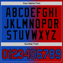 Load image into Gallery viewer, Custom Thunder Blue Red-Black Gradient Fashion Performance T-Shirt