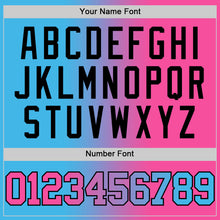 Load image into Gallery viewer, Custom Sky Blue Pink-Black Authentic Gradient Fashion Basketball Jersey