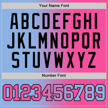 Load image into Gallery viewer, Custom Light Blue Pink-Black Authentic Gradient Fashion Basketball Jersey