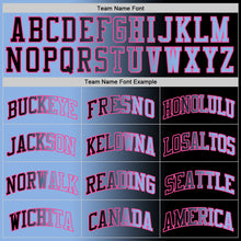 Load image into Gallery viewer, Custom Black Light Blue-Pink Authentic Gradient Fashion Basketball Jersey