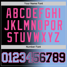 Load image into Gallery viewer, Custom Black Light Blue-Pink Authentic Gradient Fashion Basketball Jersey