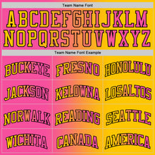 Load image into Gallery viewer, Custom Yellow Pink-Black Authentic Gradient Fashion Basketball Jersey