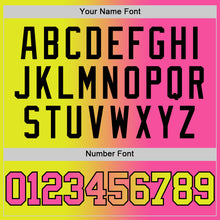 Load image into Gallery viewer, Custom Neon Yellow Pink-Black Authentic Gradient Fashion Basketball Jersey