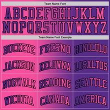 Load image into Gallery viewer, Custom Purple Pink-Black Authentic Gradient Fashion Basketball Jersey