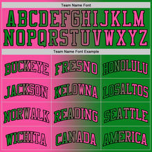Load image into Gallery viewer, Custom Grass Green Pink-Black Authentic Gradient Fashion Basketball Jersey