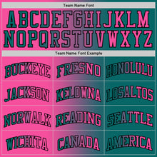 Load image into Gallery viewer, Custom Teal Pink-Black Authentic Gradient Fashion Basketball Jersey