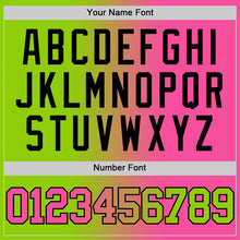 Load image into Gallery viewer, Custom Neon Green Pink-Black Authentic Gradient Fashion Basketball Jersey