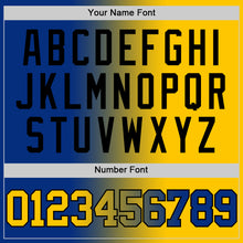 Load image into Gallery viewer, Custom Royal Yellow-Black Authentic Gradient Fashion Basketball Jersey