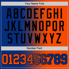 Load image into Gallery viewer, Custom Royal Orange-Black Authentic Gradient Fashion Basketball Jersey