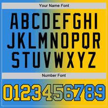 Load image into Gallery viewer, Custom Powder Blue Yellow-Black Authentic Gradient Fashion Basketball Jersey