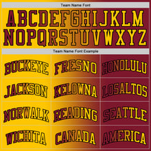 Load image into Gallery viewer, Custom Crimson Yellow-Black Authentic Gradient Fashion Basketball Jersey