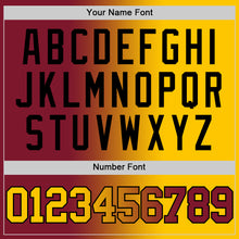 Load image into Gallery viewer, Custom Crimson Yellow-Black Authentic Gradient Fashion Basketball Jersey